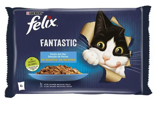 Felix Fantastic Festín Del Mar. Gelatina (4x85g)