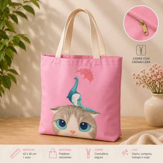 Tote Bag Diseño Gatos