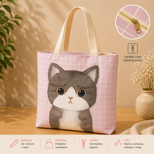 Tote Bag Diseño Gatos