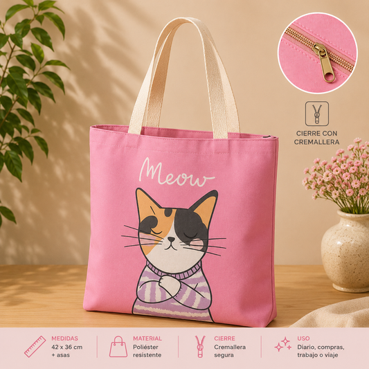 Tote Bag Diseño Gatos