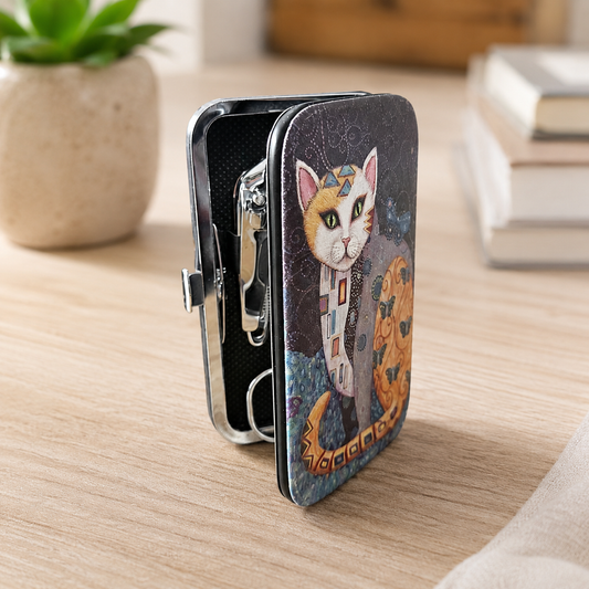 Set de Manicura con Diseño de Gato – 7 Piezas