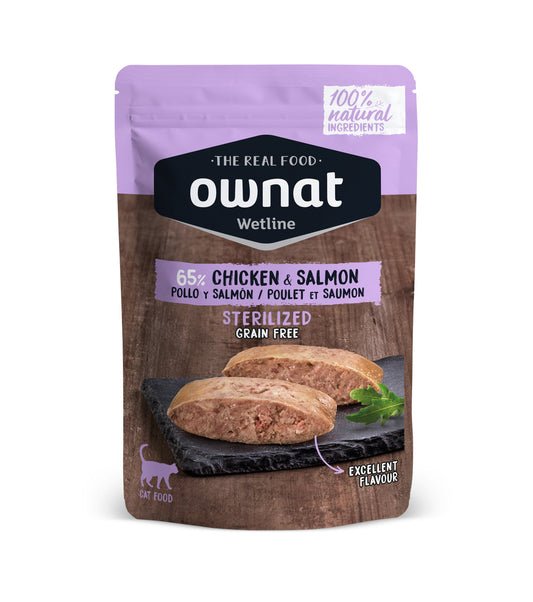 Ownat Wetline Sterilized Pollo & Salmon para gatos